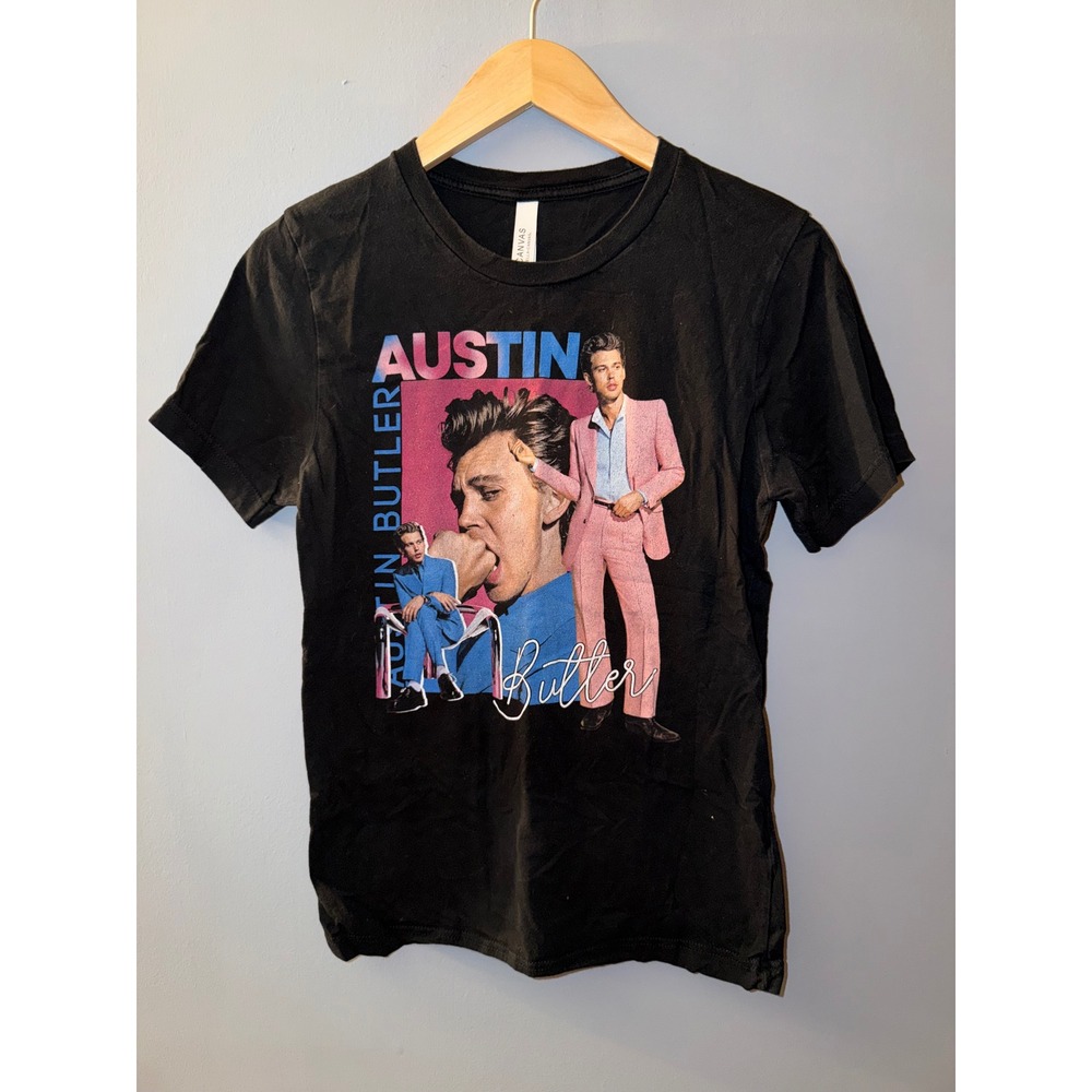 Austin Butler Graphic T-Shirt Mens Small Black Bella Canvas Pop Culture Tee